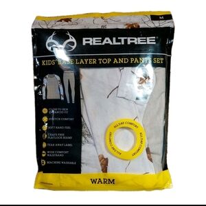 Realtree Kids' Base Layer Top and Pants Set, M